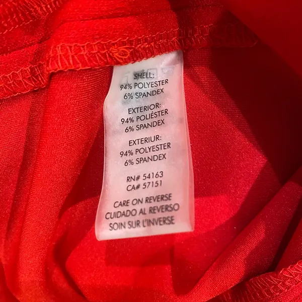 Calvin Klein Red Off-Shoulder Dress – Size 6P - Image 7
