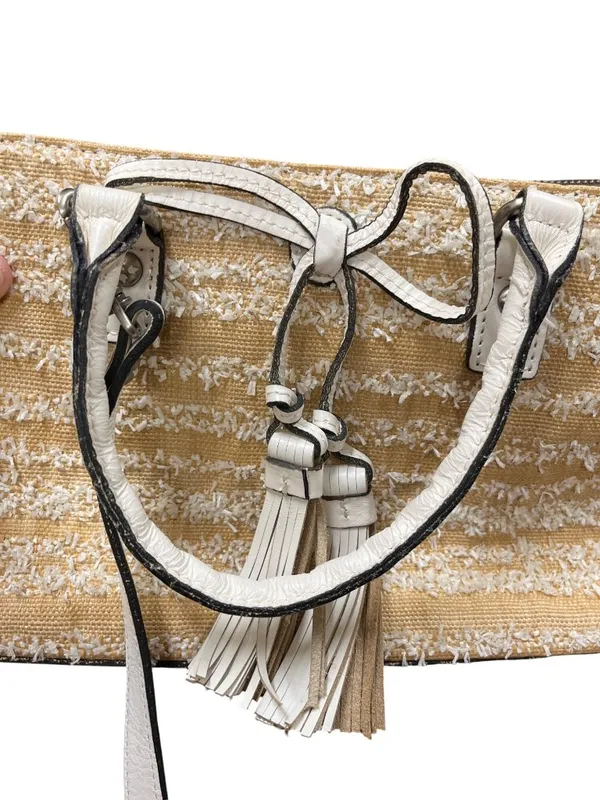 Patricia Nash Angela wms leather tan white tasseled hand shoulder bag SKU 10-759 - Image 16