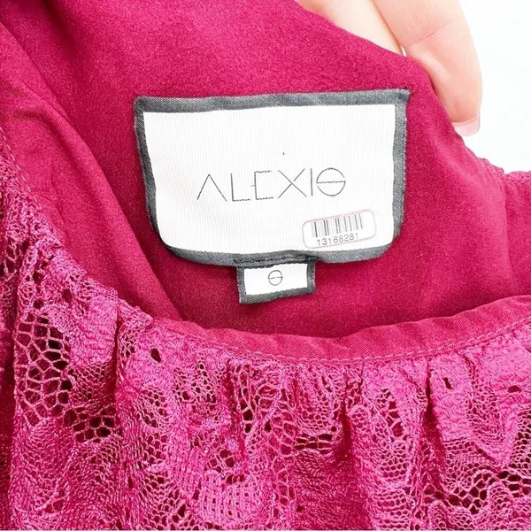 Alexis llana One Shoulder Ruffle Lace Bodycon Mini Dress S - Image 6