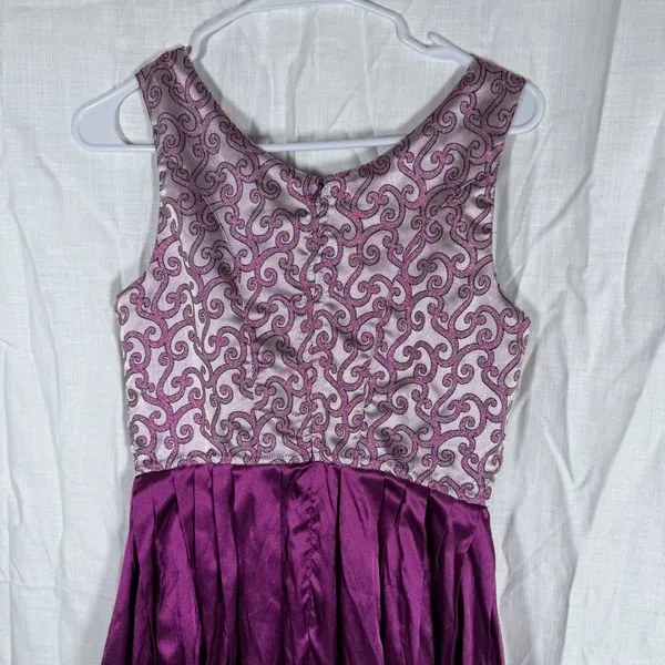 Vtg German Trachtenpoint dirndl Dress 34/XS Purple Lace Up Oktoberfest Cosplay - Image 5