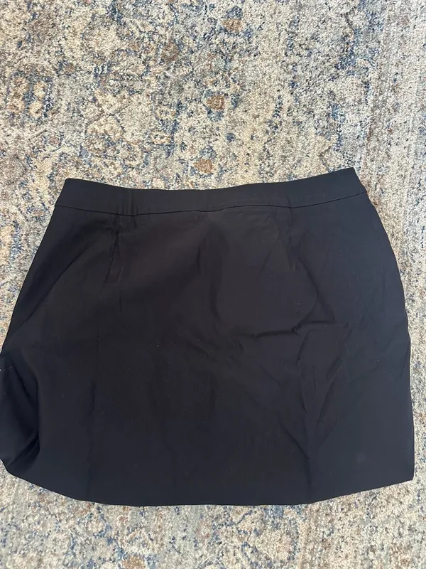Rafaella Women's Black Athletic Skort with Built-in Shorts, Size XL - Image 3