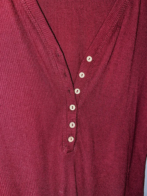 Henley Long Sleeve Bodysuit - Image 3
