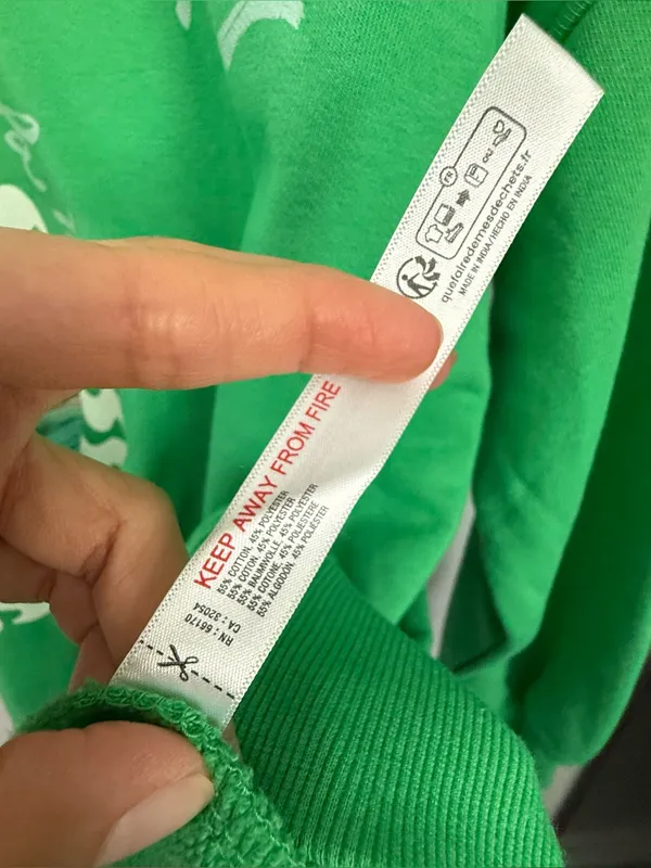Anthropologie Celandine XXS/XS NEW Crew-Neck Graphic Sweatshirt Green Oversized - Image 5