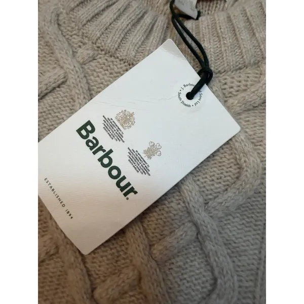Barbour Daffodil Knit Pull Over wool Sweater Women's Sz 12 Oatmeal NWT - Image 9