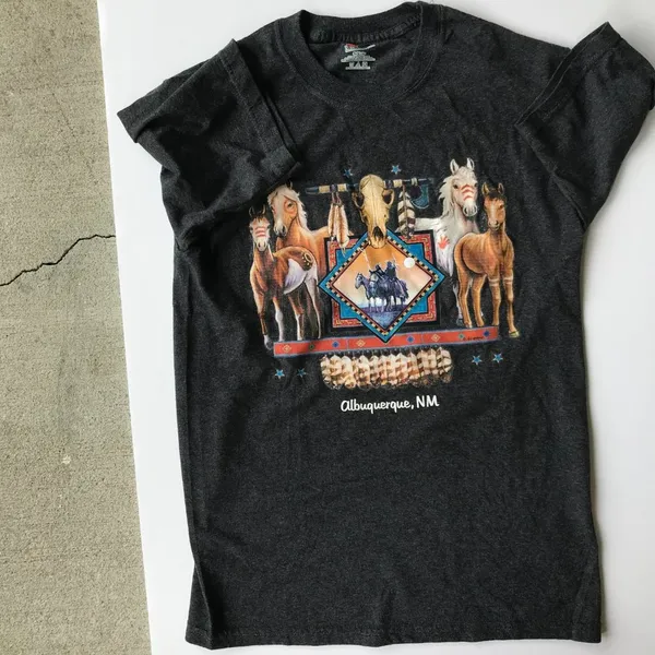 Hanes Albuquerque New Mexico T Shirt Horses Southwest - Image 6