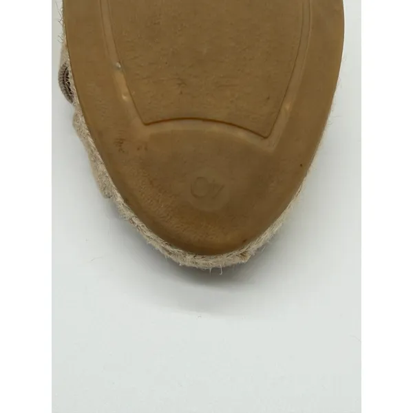 Viscata Espadrille Wedge Sandals Womens 40 US 8.5-9 Beige Canvas Slingback Spain - Image 11