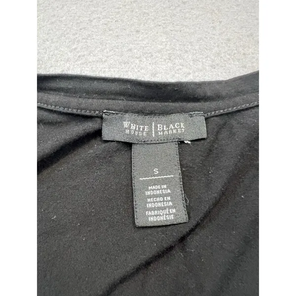 White House Black Market Small Sleeveless Tank Top Black‎ Pocket - Image 5
