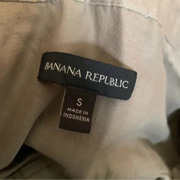 Banana Republic Utility Shirtdress Olive Green S - Image 5