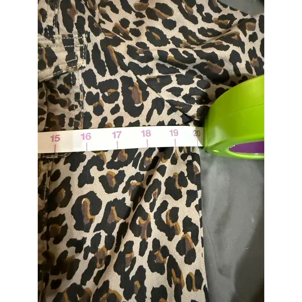 2/$30 NEW Code Bleu Size‎ Large Leopard Animal Print Women Jacket Button Up Chic Brown - Image 5