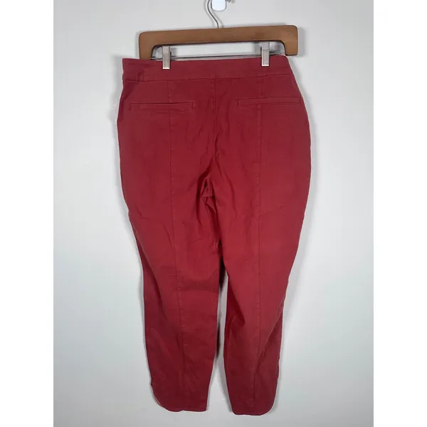 ModCloth Cropped Trousers Women Large Red Retro Twee Indie Academic - Image 5