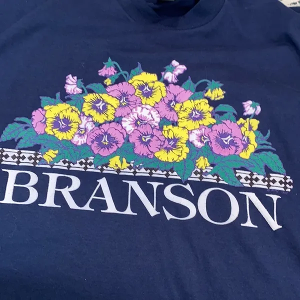 Branson floral print single stitch vintage T-shirt - Image 4