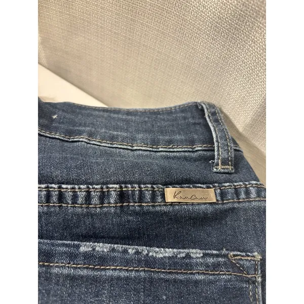 KanCan Ankle Jeans Hi Lo Fringed Hem Faux Pearl Studs Size‎ 1/24 - Image 8