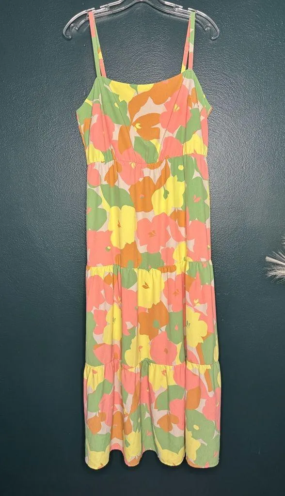Social Standard By Sanctuary Floral Fiesta Smocked Tiered Midi Multicolor Dress - Image 3