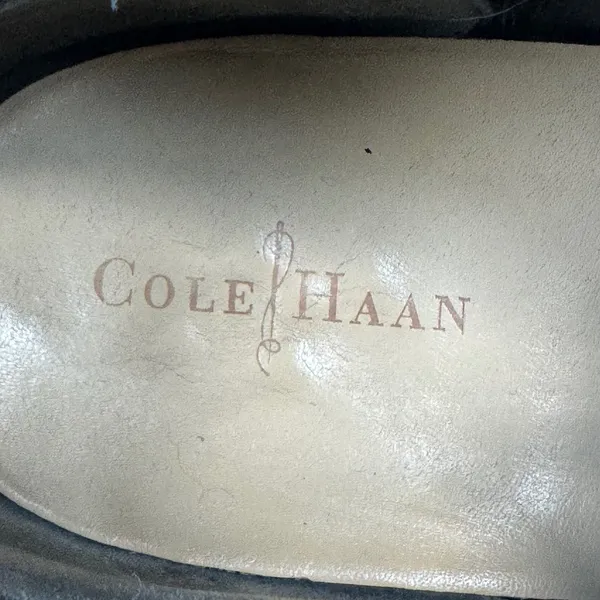 Cole Haan x Air Wedge Ankle Boots Black Leather Lace Up Chukka Womens 8B Indie - Image 8