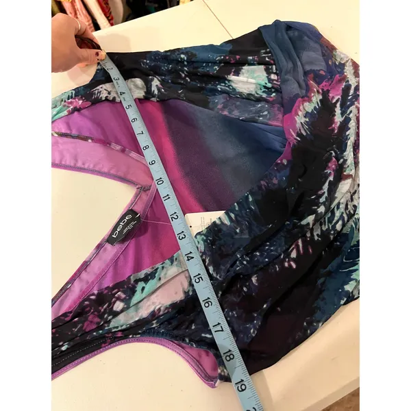 Deadstock Y2K BeBe Purple Mesh Flowy Layering Tank Top Size Medium NEW with Tags - Image 7