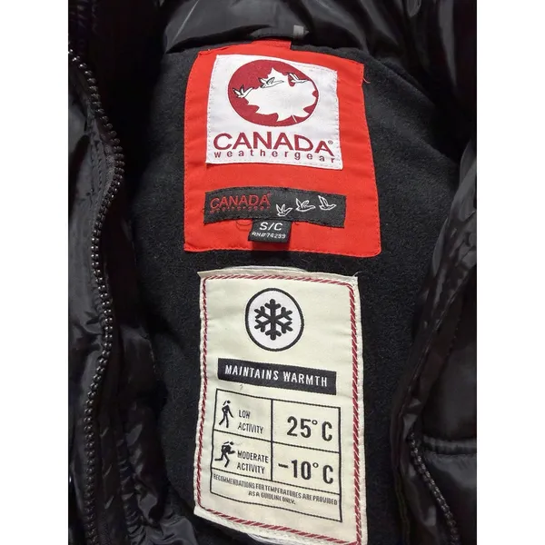 Canada Weather Gear Black Hooded Puffer Vest Womens Size Small - Image 2