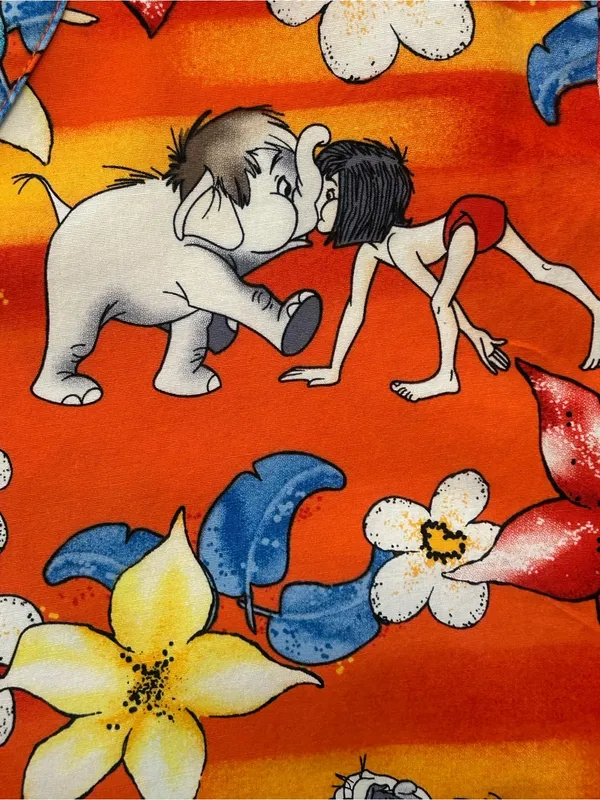 Disney Jungle Book Medical Scrub Top Orange Mowgli Baloo Pediatric Nurse Size M - Image 7