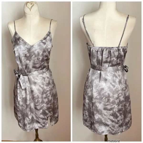 Abercrombie & Fitch 90s Satin Mini Slip Dress Small Tall grunge - Image 2
