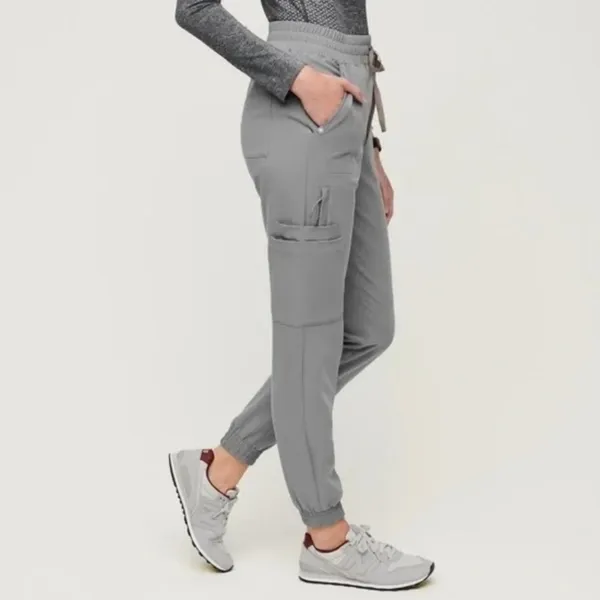 Figs Charlotte 21 Pocket Slim Scrub Pants in Dark Space Gray Size XXS Petite NWT - Image 2