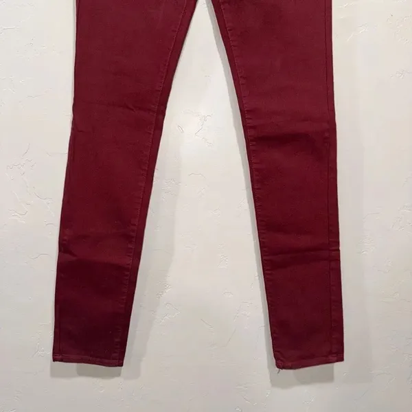NEW GJG Denin Maroon Skinny Jeans Size 5 - Image 3