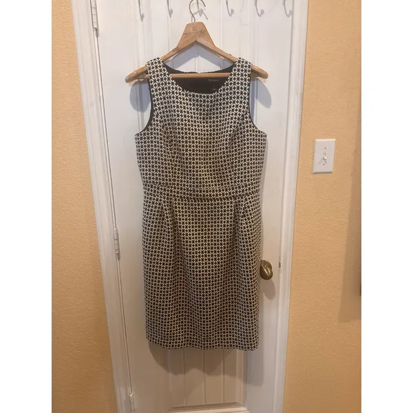 WHITE HOUSE BLACK MARKET black and white dress SZ 14 - Image 6