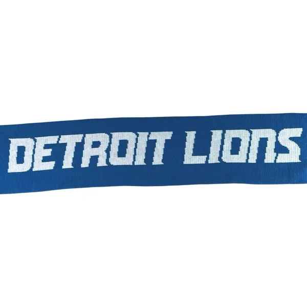NFL Football Detroit Lions Priority Health Logo Fringe Promotional Wrap Scarf OS - Image 2