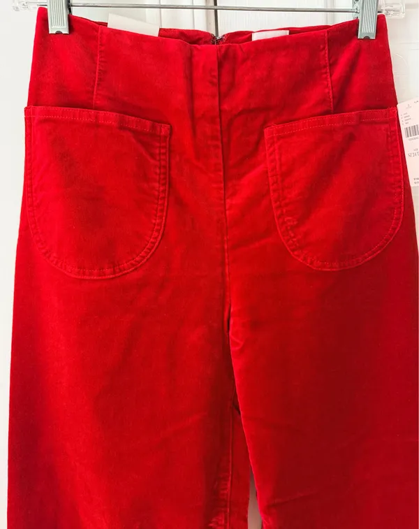 Anthropologie Maeve The Colette Crop Velvet Wide-Leg Pants:, Size 24 Tall - Image 8