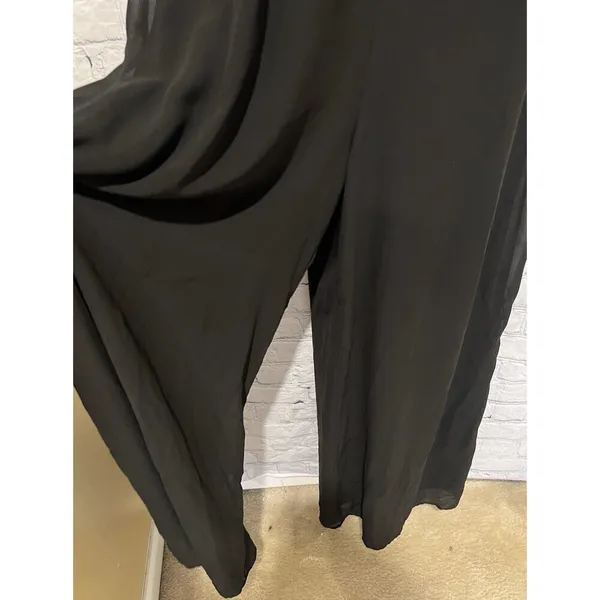 Lulus Divine Muse Black Wide-Leg Jumpsuit Size Large - Image 2