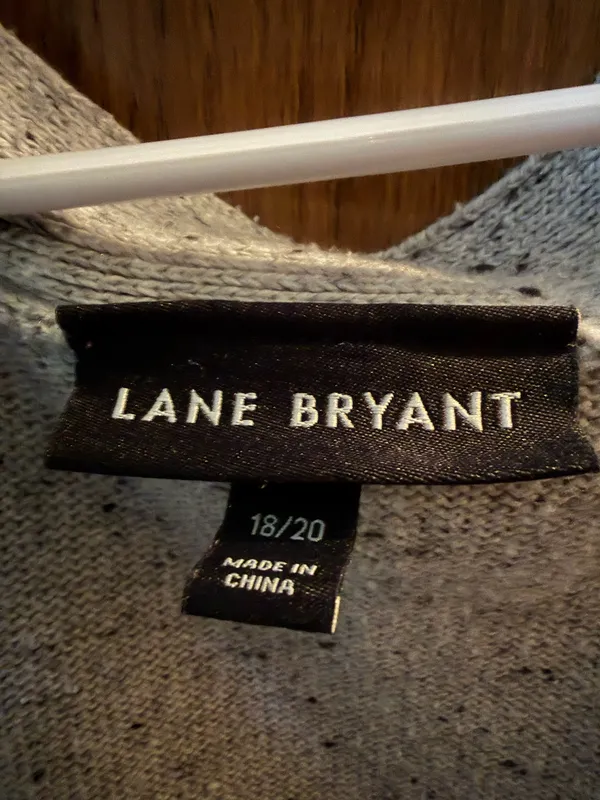 Grey and black spec lane Bryant cardigan - Image 2