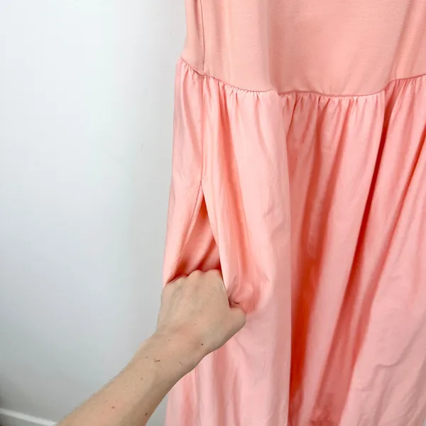 J.Crew Drop Waist Mixy Dress Midi Cotton A Line Minimalist Blush Pink Small NWT - Image 7