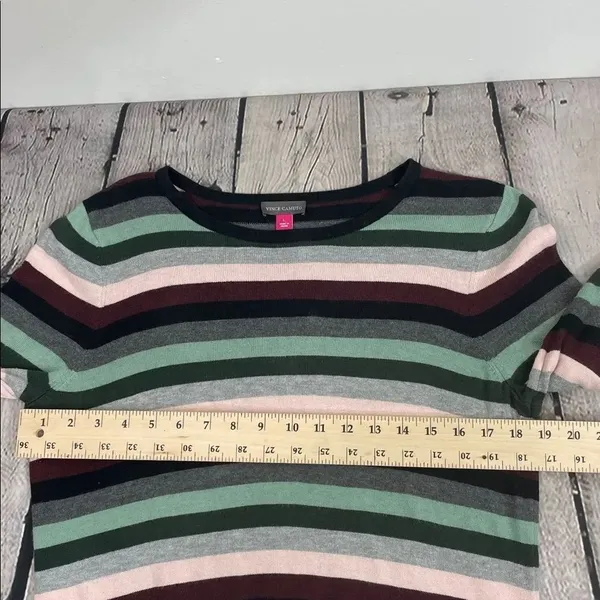 Vince Camuto Multicolor Striped Pullover Sweater size Large - Image 15