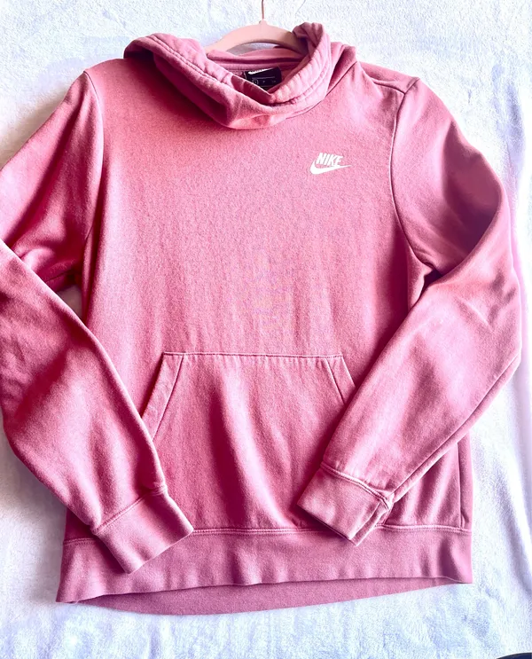 Nike Pink Funnel Neck Hoodie Sweatshirt- Women’s Small - Image 2