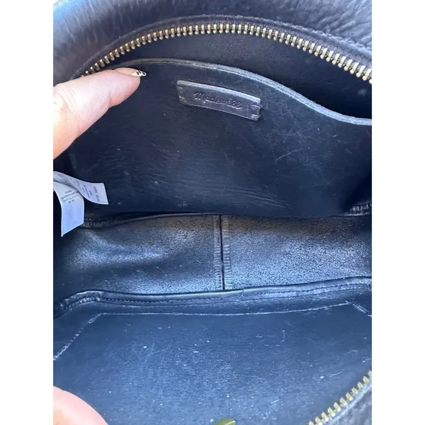 Madewell Black Leather External Slip Pocket Transport Camera Bag - Image 3