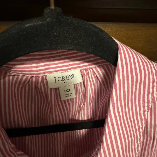 J. Crew Pink Striped Long Sleeve Dress - Image 3