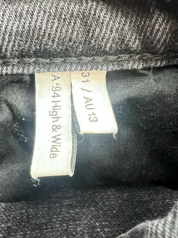 Abrand jeans 94 high and wide jeans Anthropologie black sz 31‎ - Image 7
