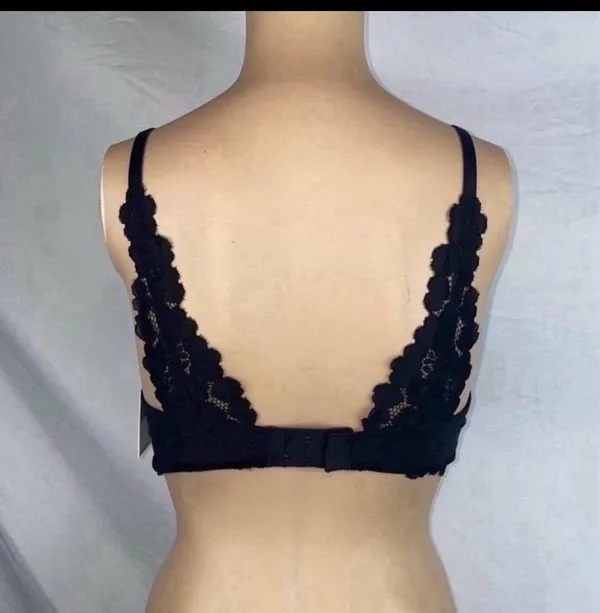 NEW Lace Bra Black Size 34 B - Image 9