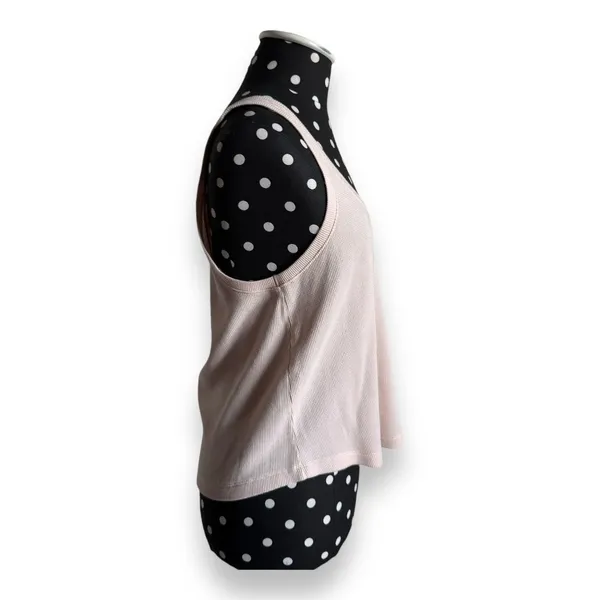 Victoria's‎ Secret Womens Pajama Top Sz S Pink Dream Tank Waffle Textured NEW - Image 4