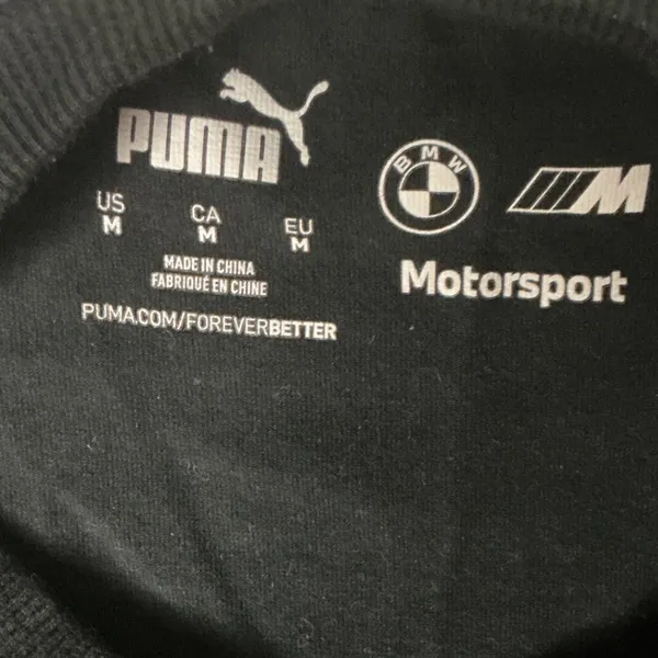 Puma‎ BMW M Motorsport Womens Crop Long Sleeve Top Black Medium - Image 8