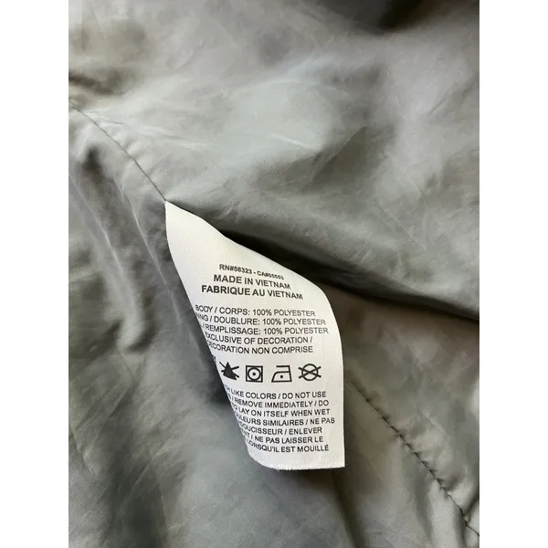 Nike Womens Puffer Vest Grey Purple Colorblock Quilted Full Zip Size Large - Image 7