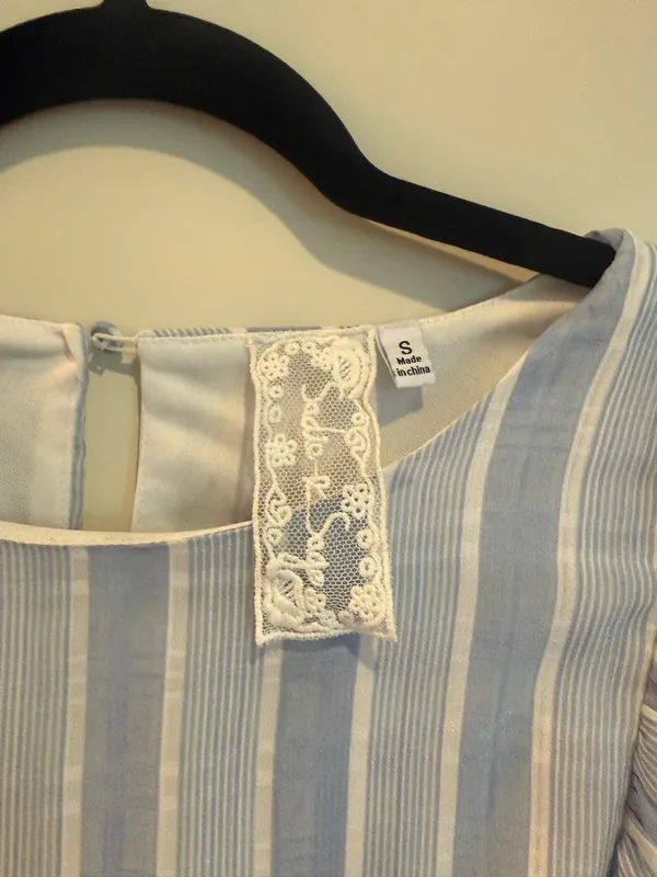 Blue and White Stripped Dress - Image 2