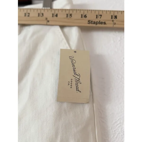 Universal Threads 8 Wide Leg Cropped Stretch Pants NWT Ivory High Rise - Image 6