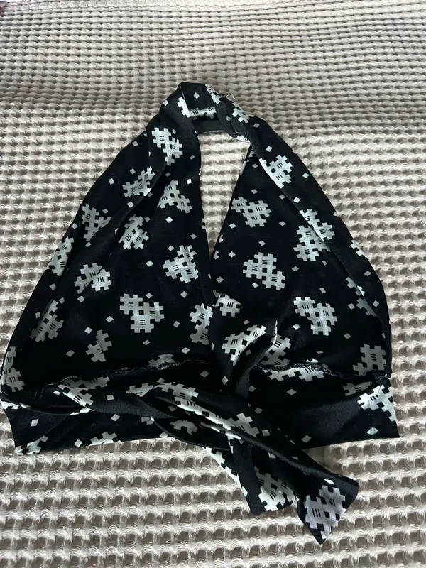 black and white pixelated top #swimwear #summer - Image 2