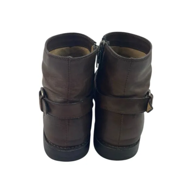 Frye Shirley Booties Women’s Size 6.5 Brown Leather Ankle Zip Distressed Cowgirl - Image 7