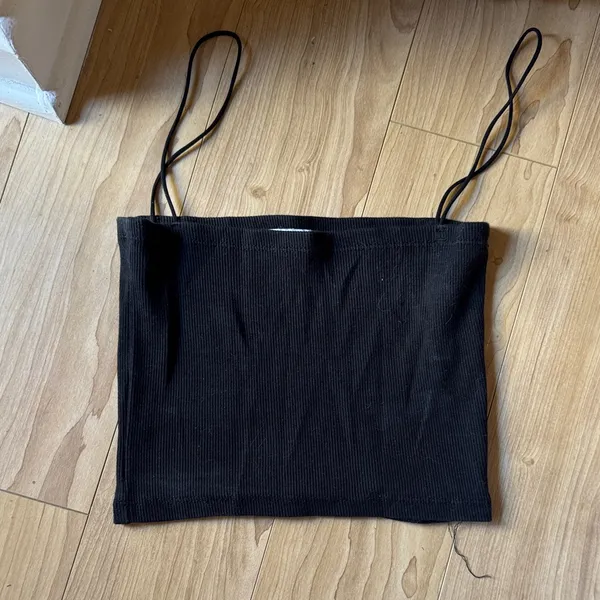 Zara black  Ribbed Top - Image 2