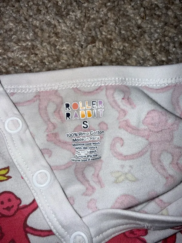 Roller Rabbit Pajamas Monkey Pink Long Sleeve - Image 6