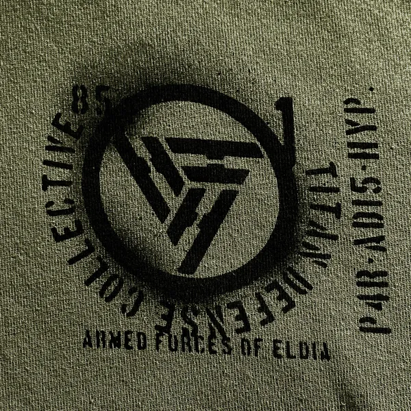 HYPLAND Attack on Titan Army Green Graphic Hoodie Size Small - Image 10