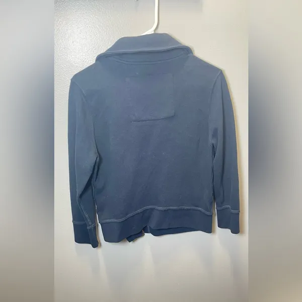 Abercrombie &‎ Fitch Women's Moto Style Navy Blue Long Sleeve Jacket Size Large - Image 2