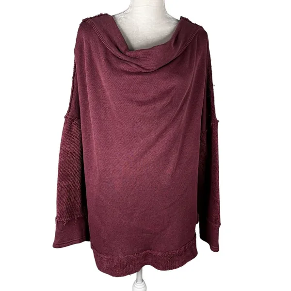 Free People Otto Slouchy Sweatshirt Tunic Oversized Jasper Rose M - Image 3