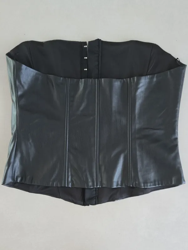 Zara Black Strapless Waist Shaper Cincher Size M - Image 3