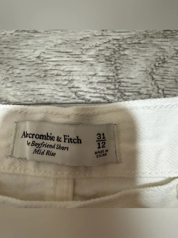 Abercrombie & Fitch ‘The Boyfriend Short’ Mid-Rise White Size 12 - Image 5